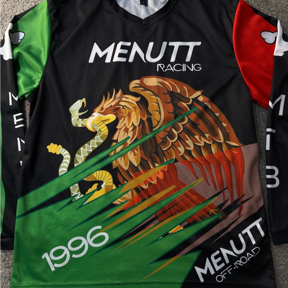 MENU Racing Long Sleeve Shirt - Black, Green, Red